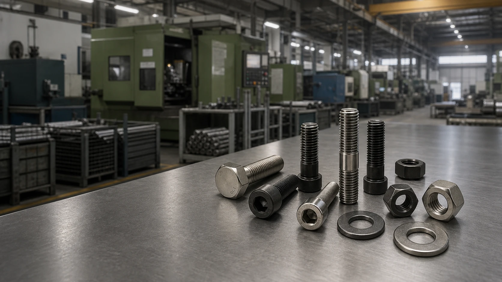 High-performance fasteners in a production workshop