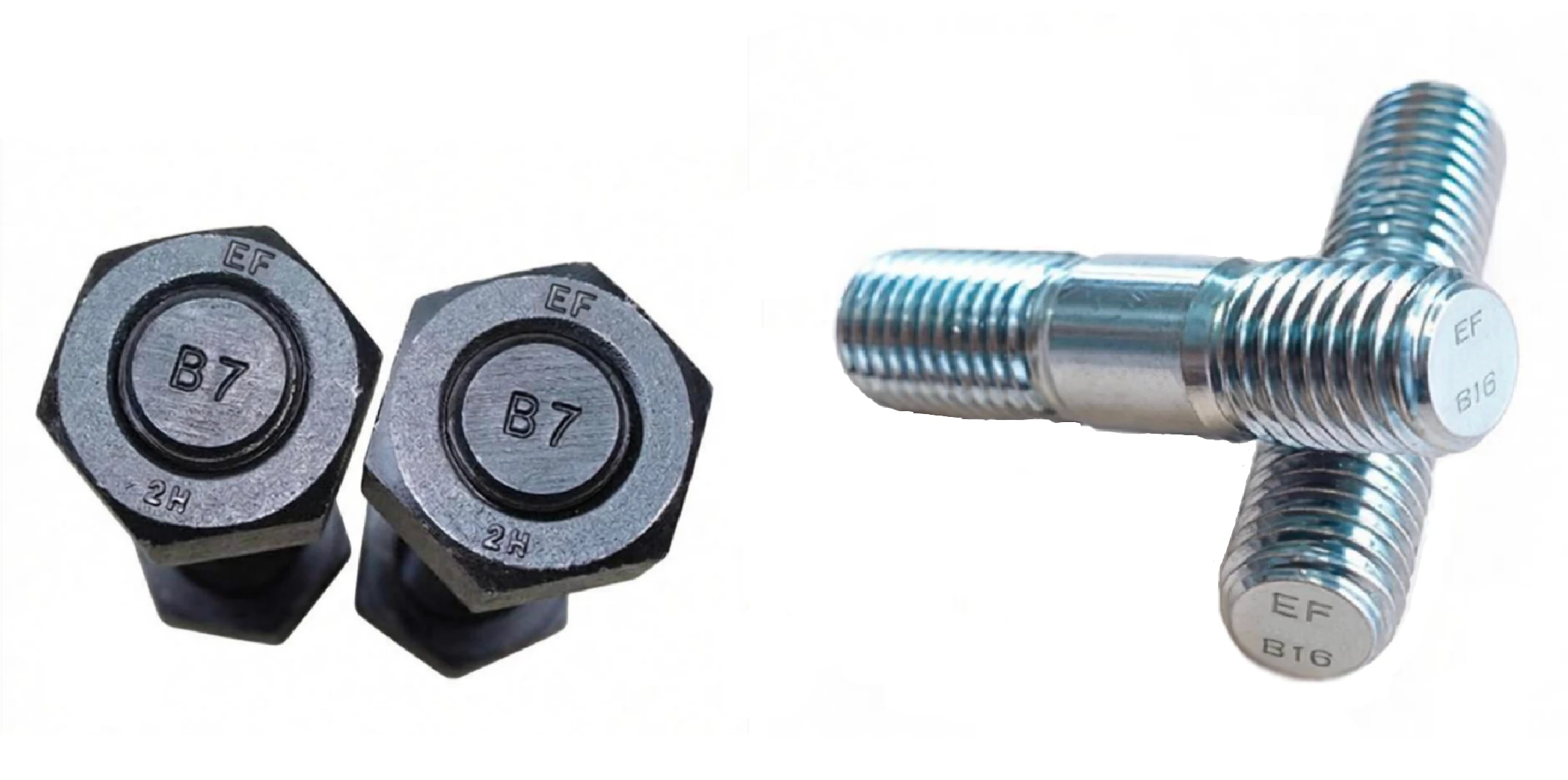 ASTM A193 B7 and B16 stud bolts with heavy hex nuts compared for elevated-temperature bolting selection