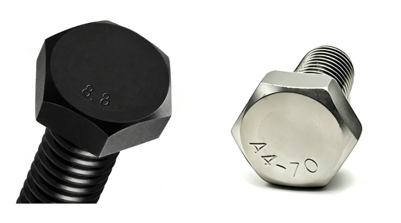 Stainless steel and carbon steel hex head bolts compared for strength and corrosion resistance