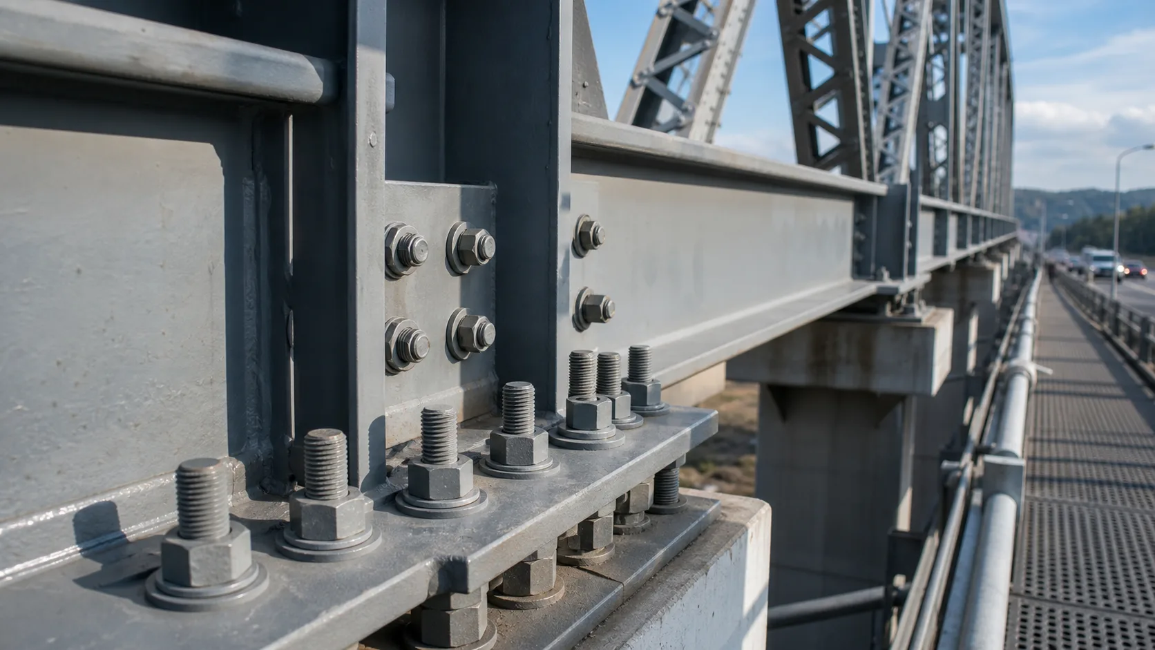 Weathering steel and stainless bridge fastener assemblies for exposed infrastructure