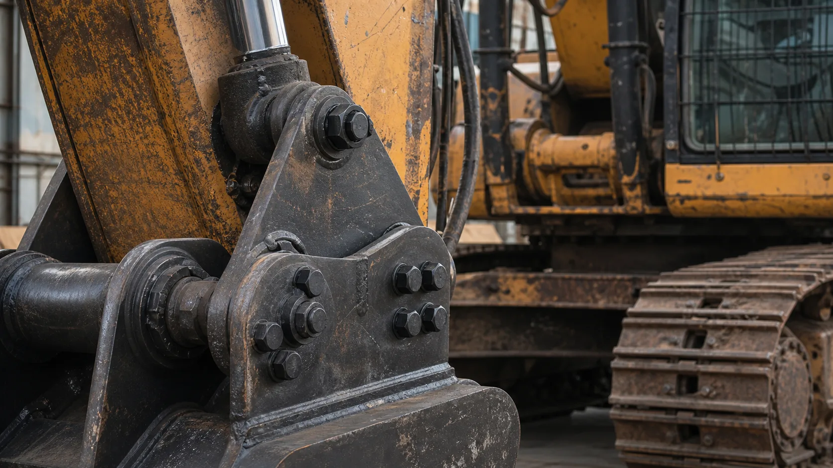 Track shoe bolts, pivot pins and flange bolts for heavy machinery fastening