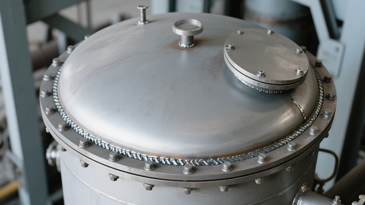 Pressure vessel and reactor closure bolting in a petrochemical plant
