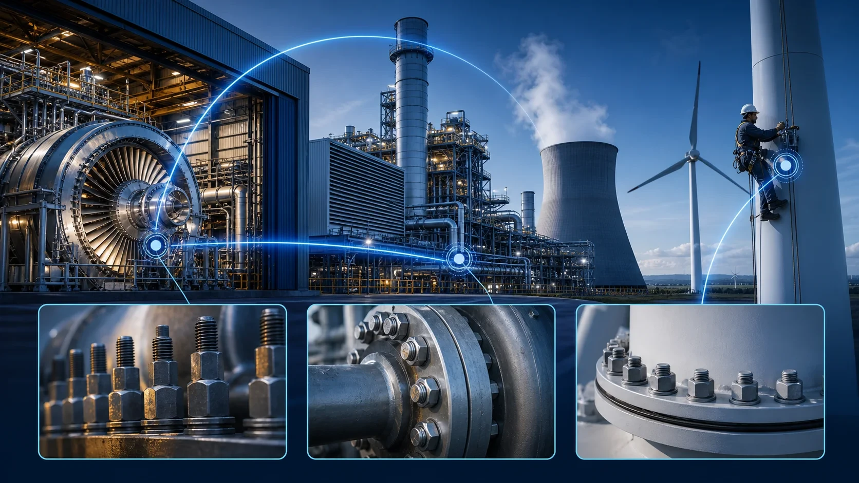 Power generation fastening applications
