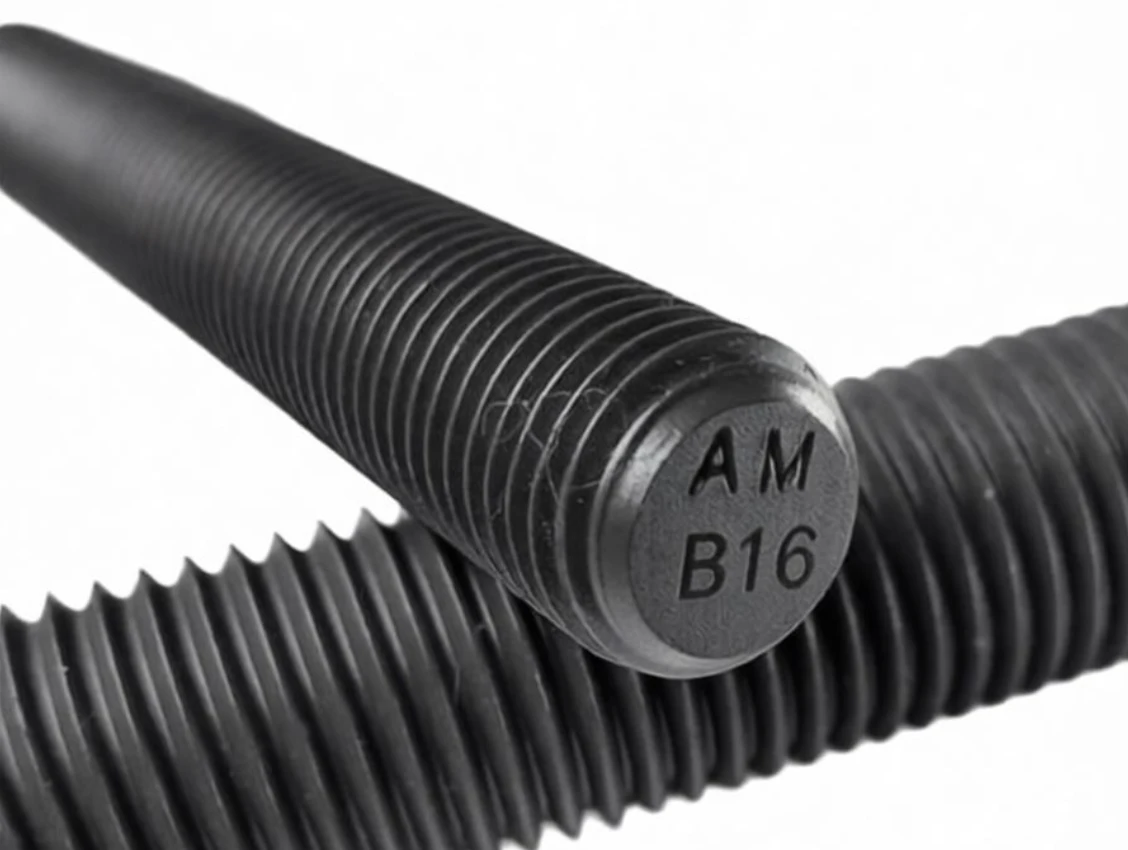 ASTM A193 B16 Stud Bolts (ASTM A193/A193M Grade B16 / ASME B18.31.2 dimensional reference) - B16 - ASTM A193 Grade B16 chromium-molybdenum-vanadium alloy steel - threaded stud geometry with prepared ends