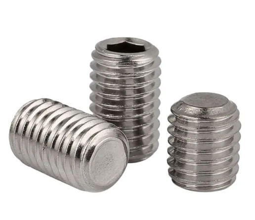 DIN 913 Flat Point Set Screws (ISO 4026) - 14H / 22H / 33H / 45H - Carbon Steel / Alloy Steel - internal hex drive with flat point; primary product view