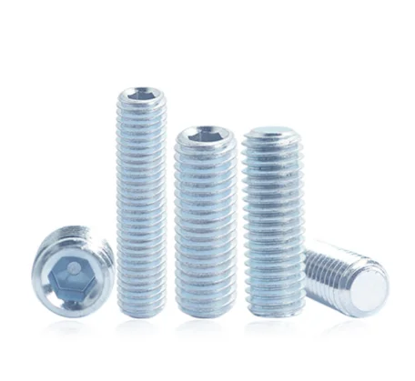DIN 913 Flat Point Set Screws (ISO 4026) - 14H / 22H / 33H / 45H - Carbon Steel / Alloy Steel - internal hex drive with flat point; alternate product view