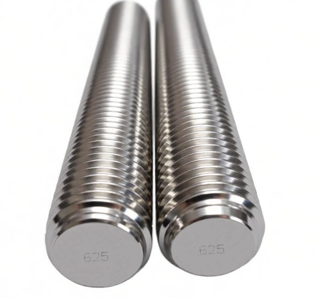 Inconel 625 & 718 Stud Bolts (ASTM B446 (Alloy 625) / ASTM B637 (Alloy 718)) - Alloy 625 / Alloy 718 - Alloy 625 / UNS N06625 and Alloy 718 / UNS N07718 nickel alloys - threaded stud geometry with prepared ends