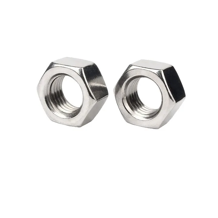 Stainless Hex Nuts (DIN 934 / ISO 4032) - A2-70 / A4-80 - SS304 / SS316 - hex body with internal thread; alternate product view