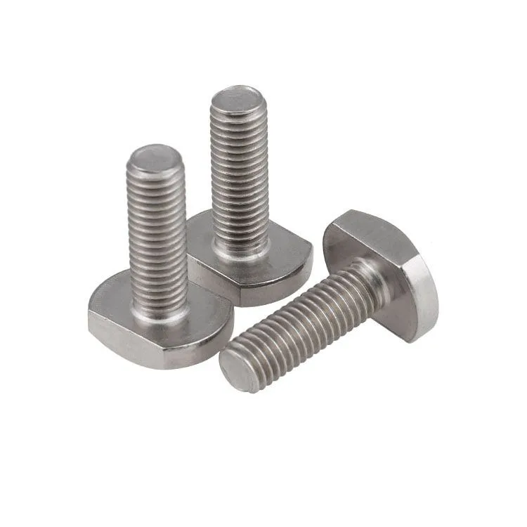 Stainless T-Bolts (DIN 186 / DIN 188 ref) - A2-70 / A4-80 - SS304 / SS316 - head, shank and thread geometry; additional product view 3