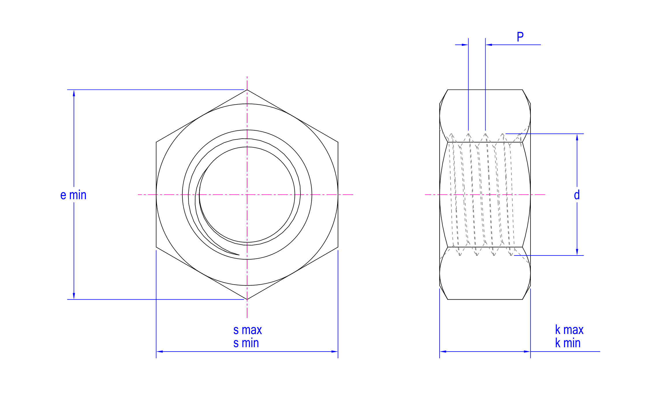 ASME B18.2.6 technical drawing
