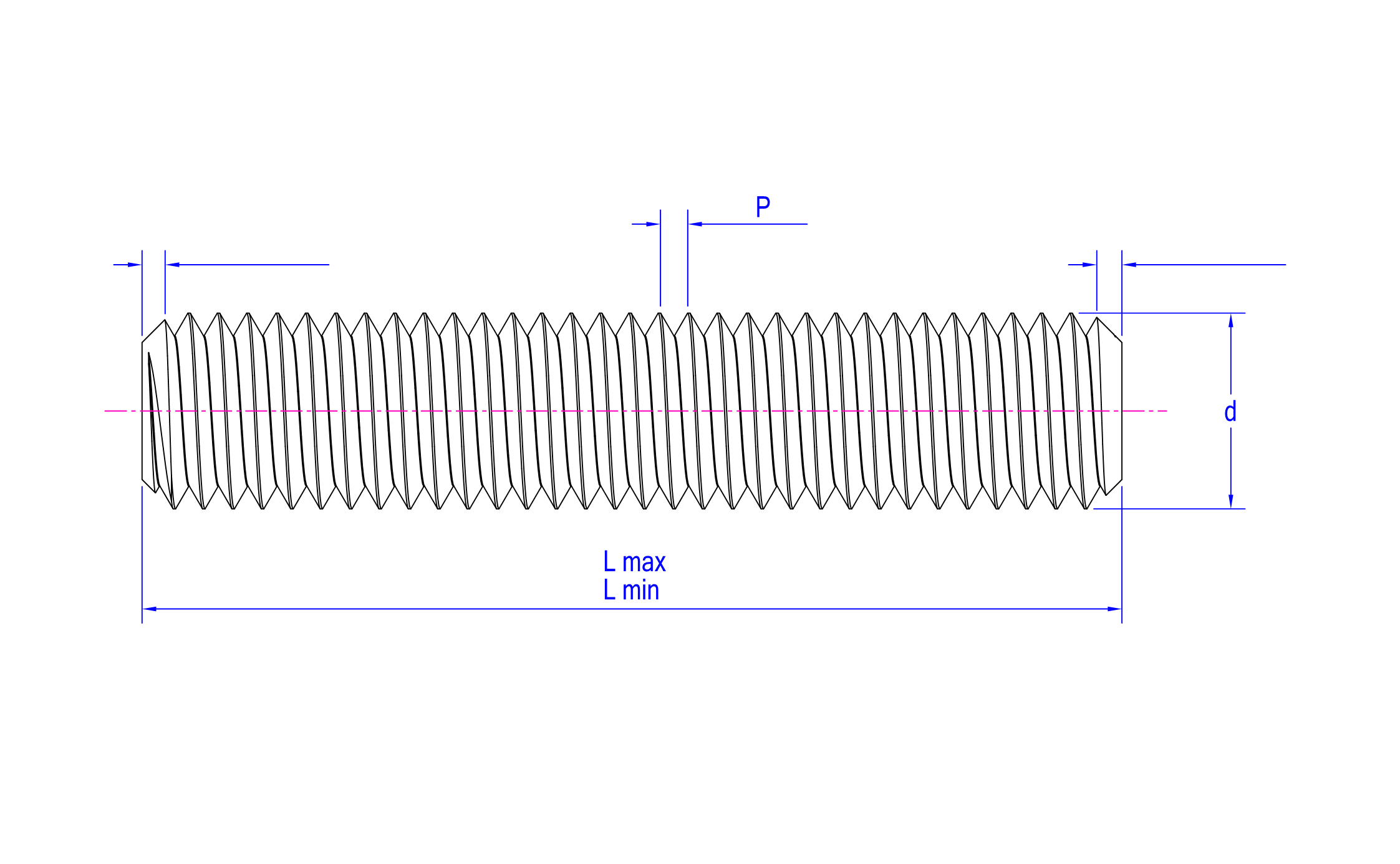 ASME B18.31.2 technical drawing