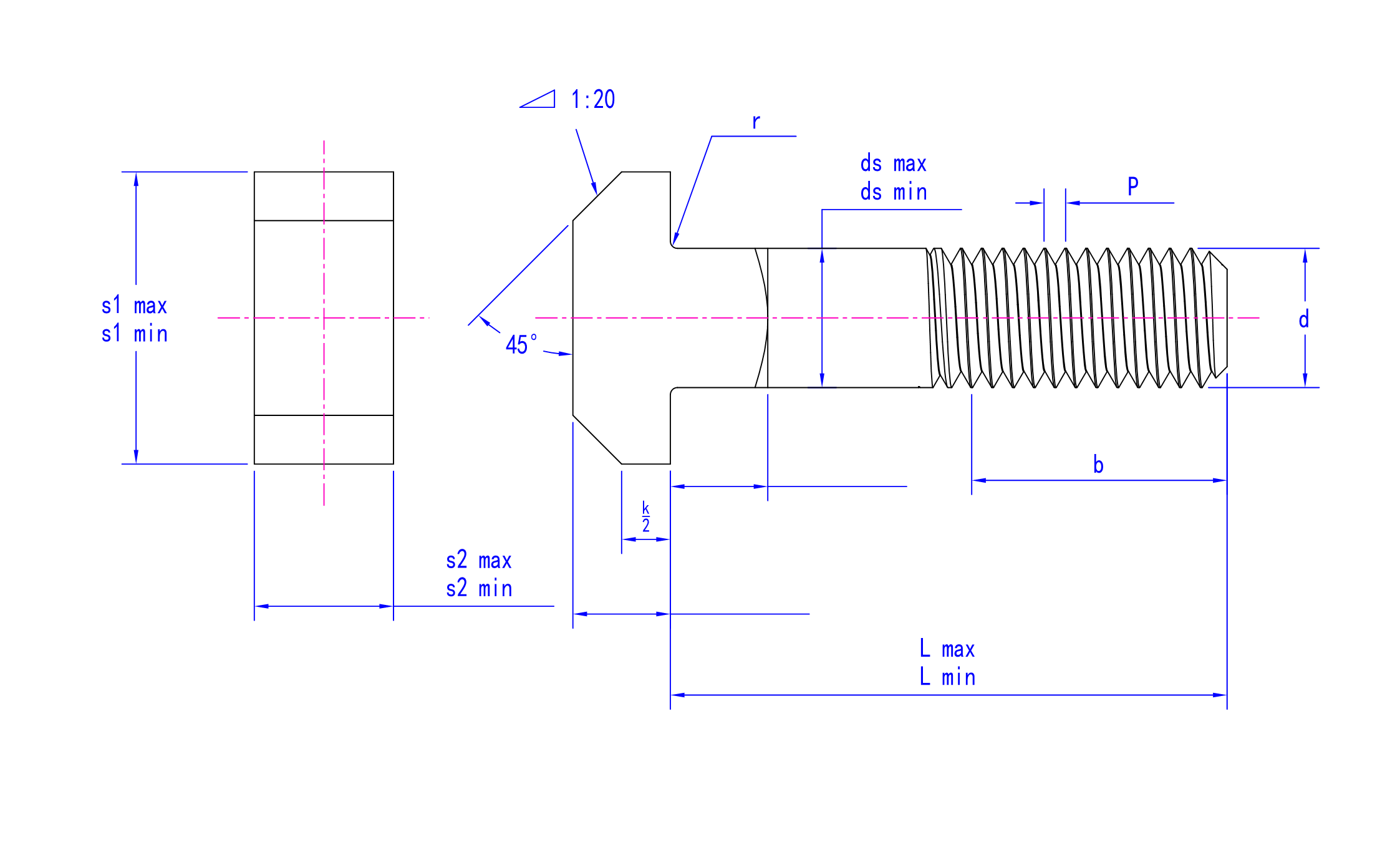 DIN 186 technical drawing