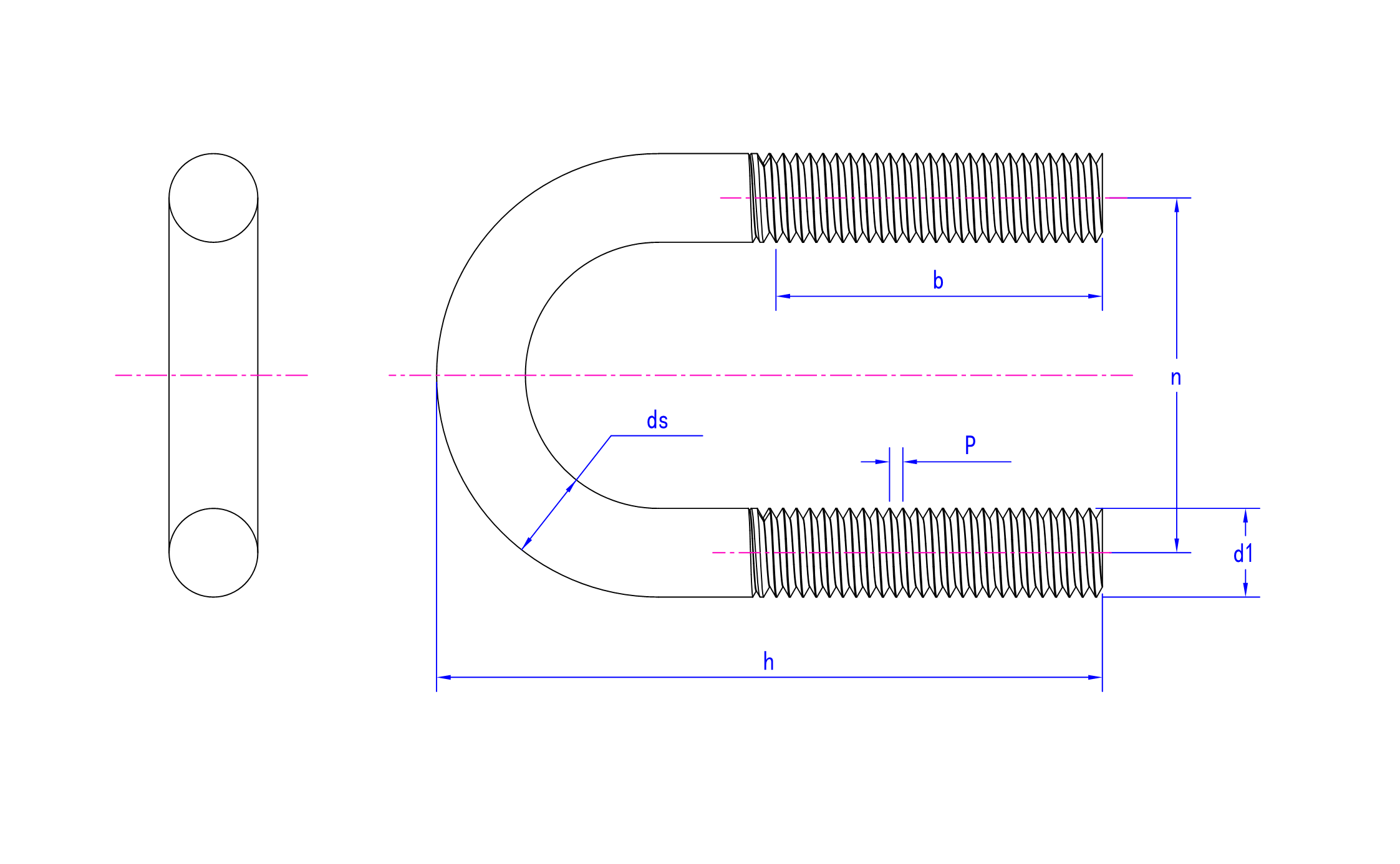 DIN 3570 A technical drawing