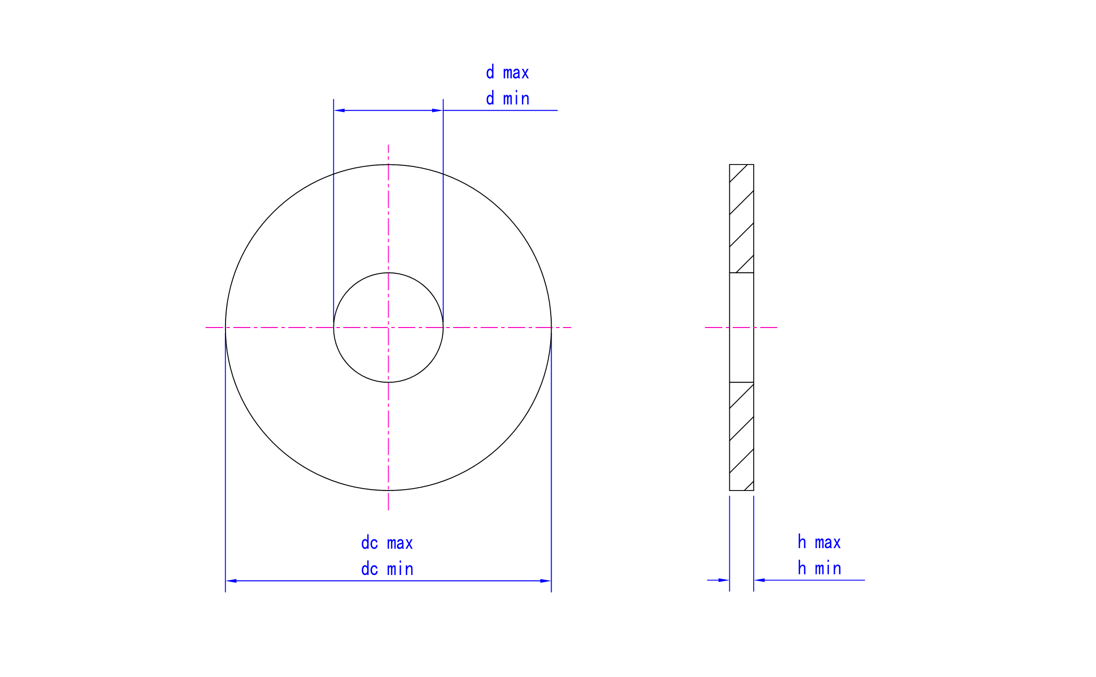 DIN 440 R technical drawing