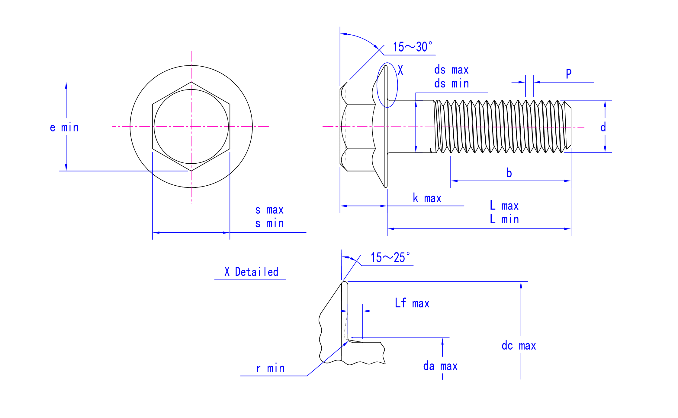 DIN 6921 technical drawing