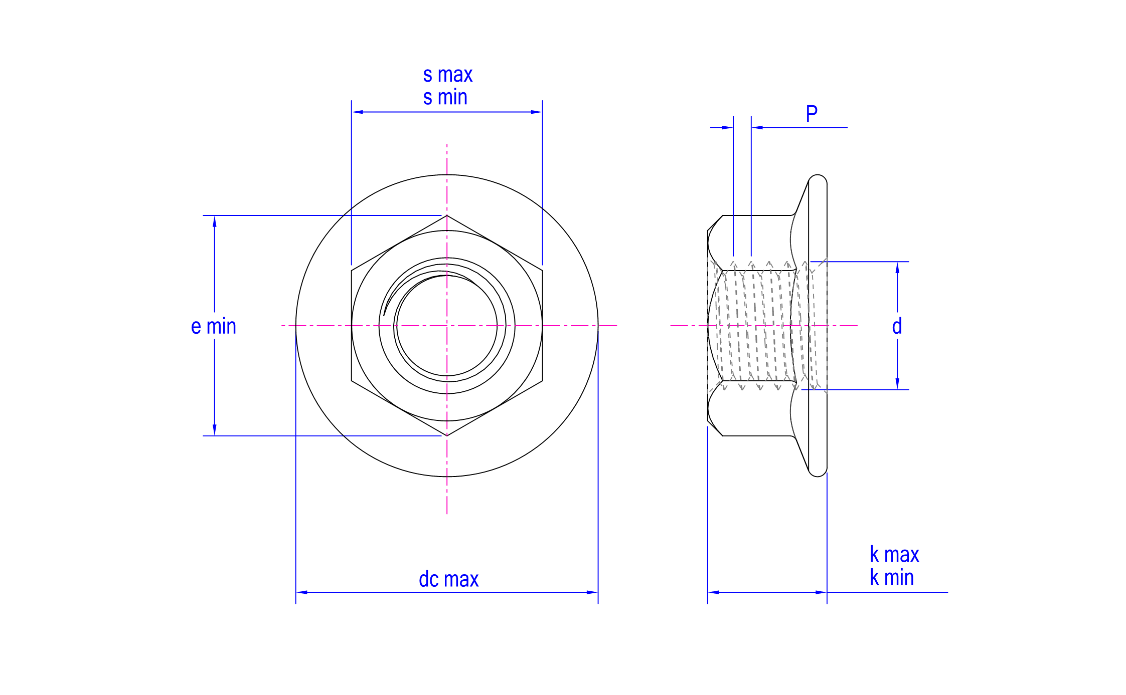 DIN 6923 technical drawing