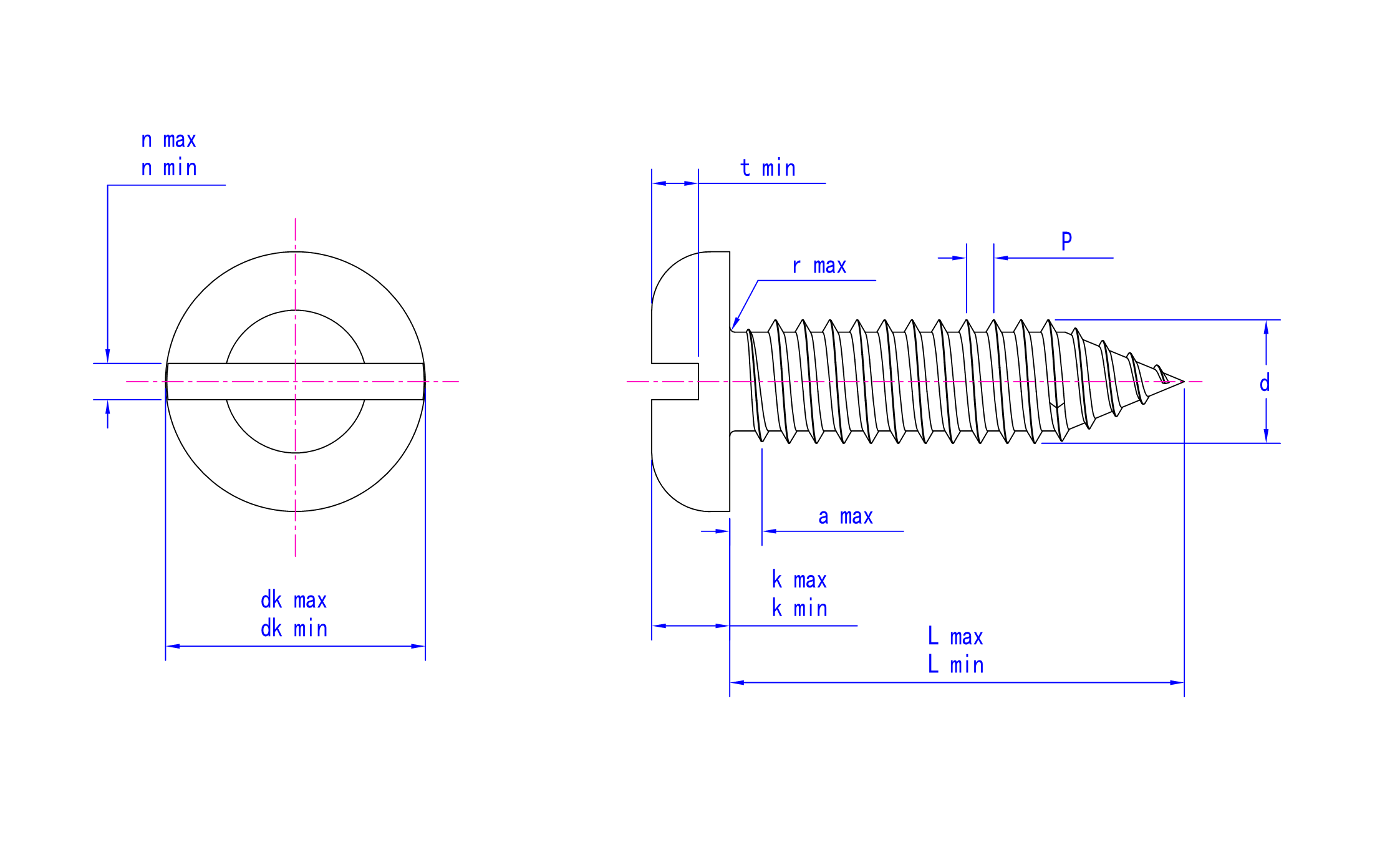 DIN 7971 technical drawing