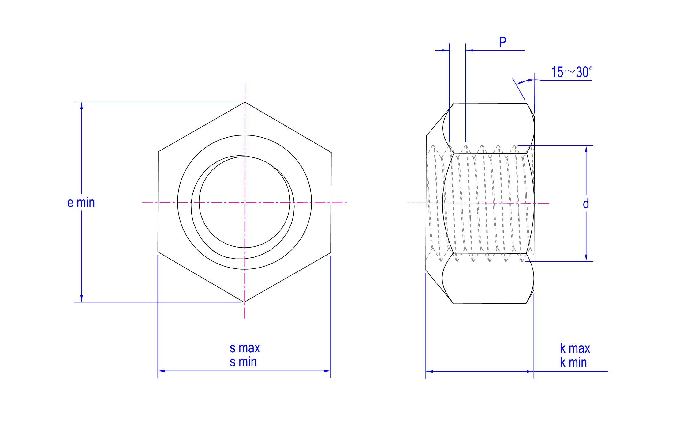 DIN 980V technical drawing