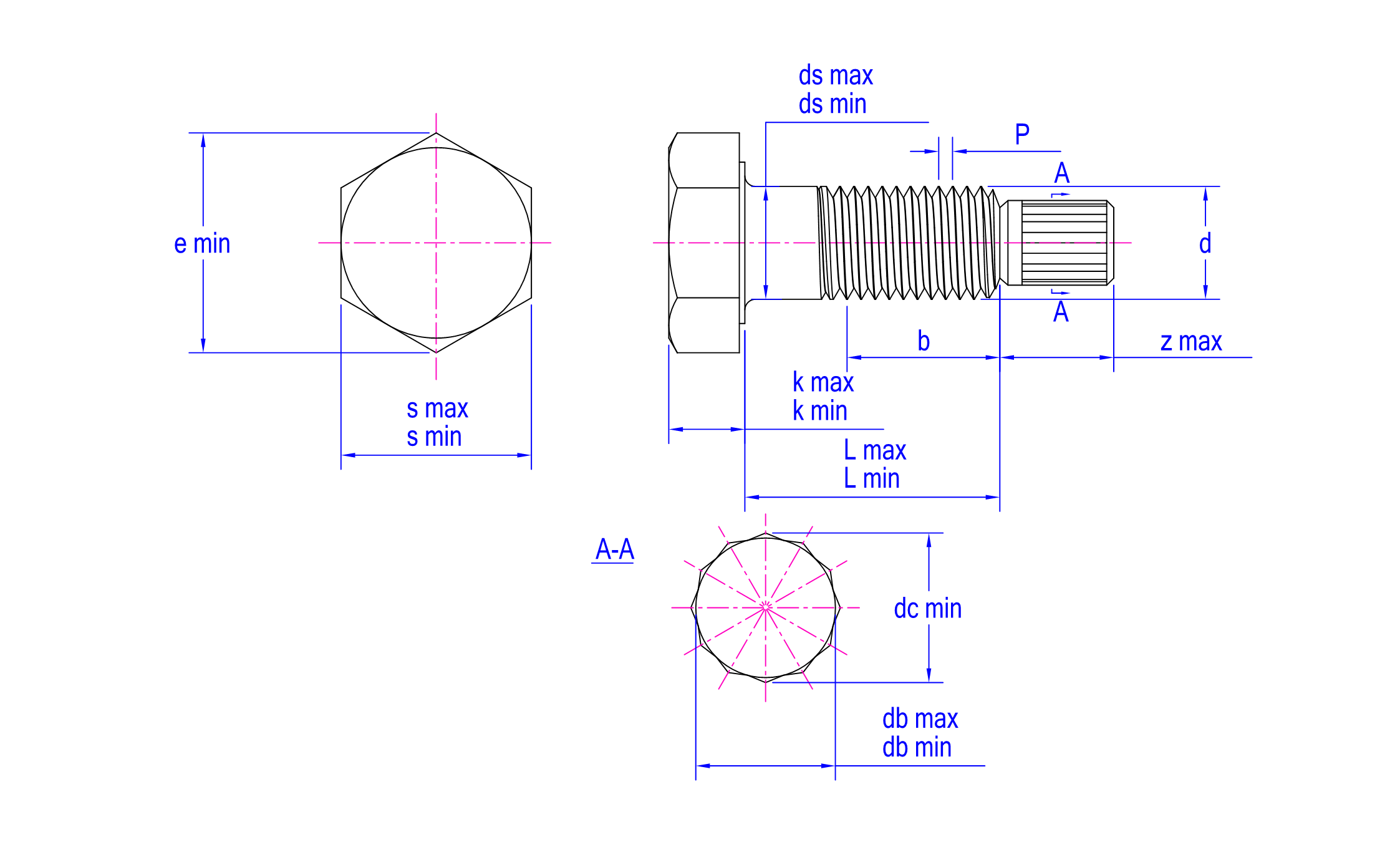 EN 14399-10 technical drawing