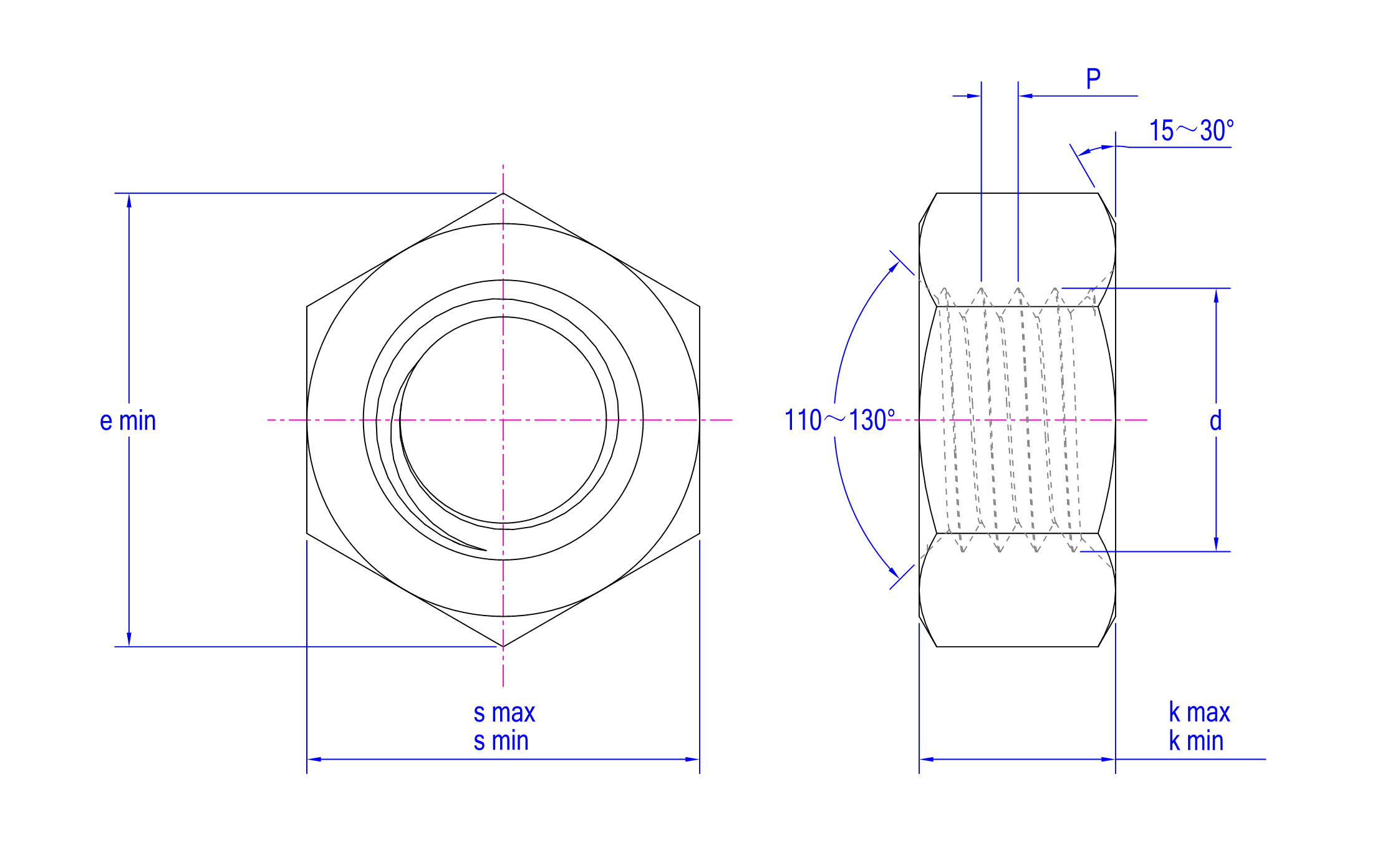 EN 14399-3 technical drawing